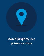 Own a property in a 
prime location 