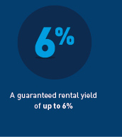 A guaranteed rental yield 
of up to 6%